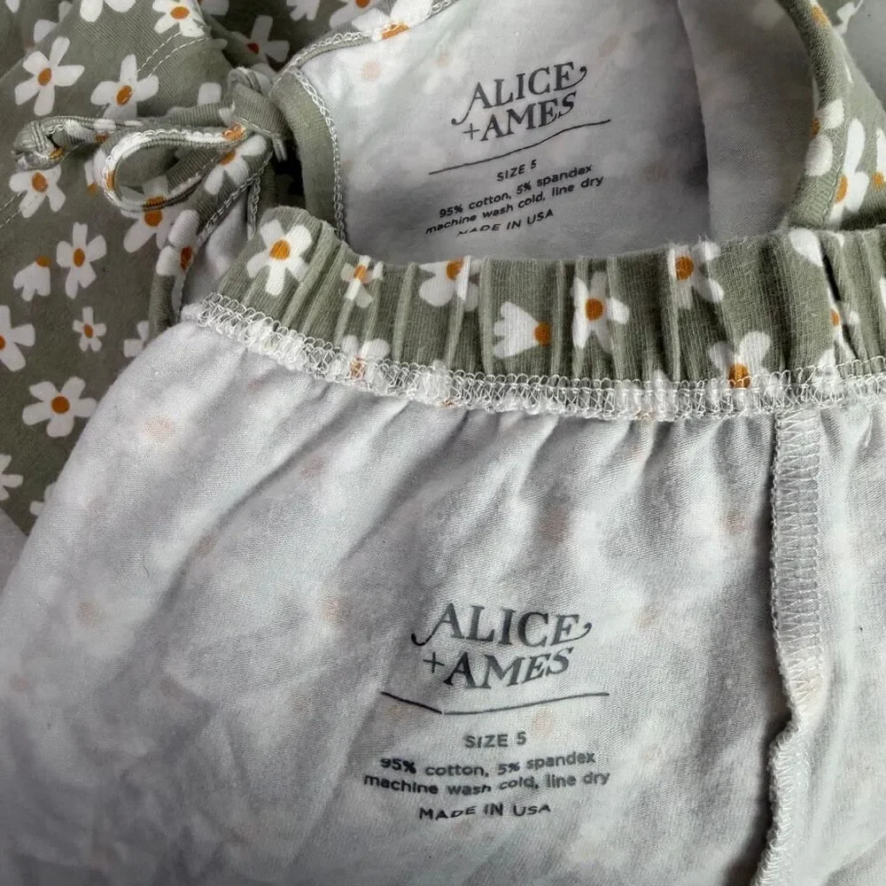 Alice and Ames Bloom Shirt Short Set size 5 Floral